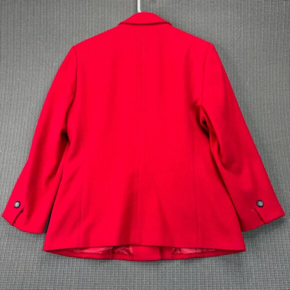 Hervé Benard Womens Blazer Size 14 Red Wool & Cashmere Blend - Picture 2 of 9
